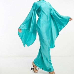 Asos Design Cape Sleeve Dress